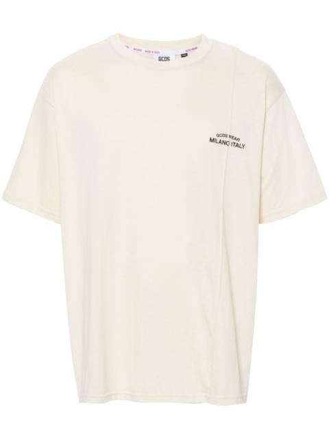 GCDS embroidered-logo cotton T-shirt