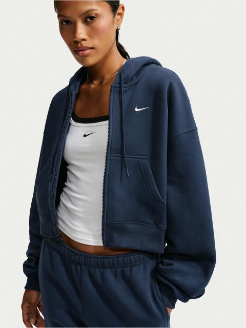 Nike Nike Studio Fleece Medium Weight Women's Oversized Full-Zip Cropped Hoodie