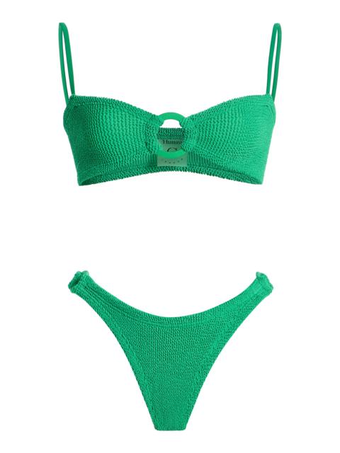 Misty Seersucker Bikini green