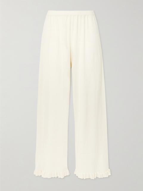 ERES Bernard Ruffled Wool And Cashmere-blend Pants