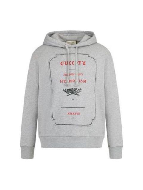 Gucci Hypnotism Graphic Hooded Sweatshirt 'Grey' 475374-X3N44-1672