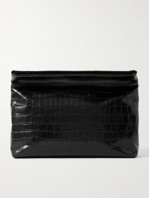 NILI LOTAN Jerry Croc-effect Leather Clutch