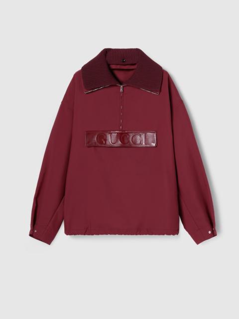 GUCCI Embossed gabardine bomber jacket