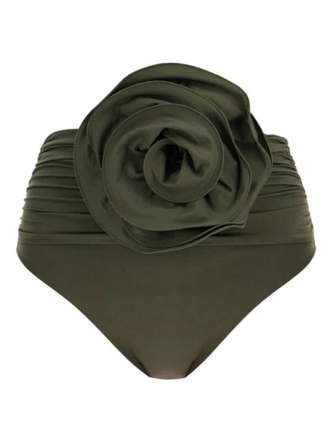 MAGDA BUTRYM flower-appliqué high-waisted bikini bottom