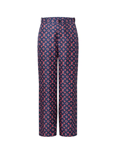 Louis Vuitton Tricolor Monogram Wide-Leg Pants