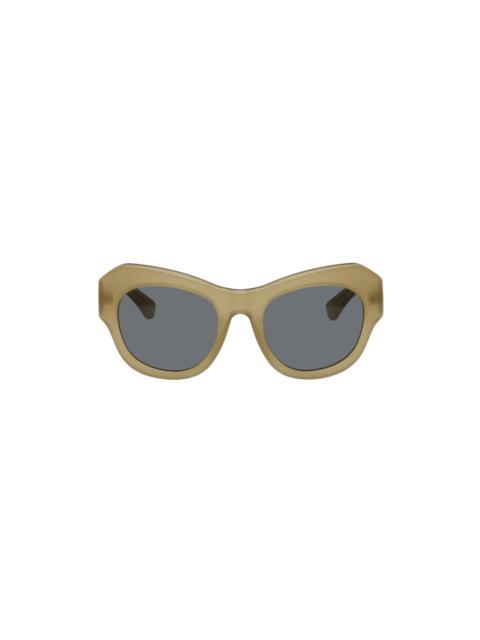 Tan Linda Farrow Edition Cat-Eye Sunglasses