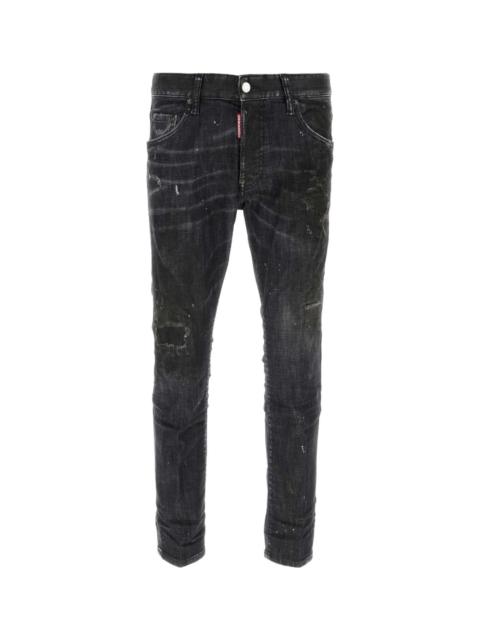 DSQUARED2 Black Stretch Denim Skater Jeans