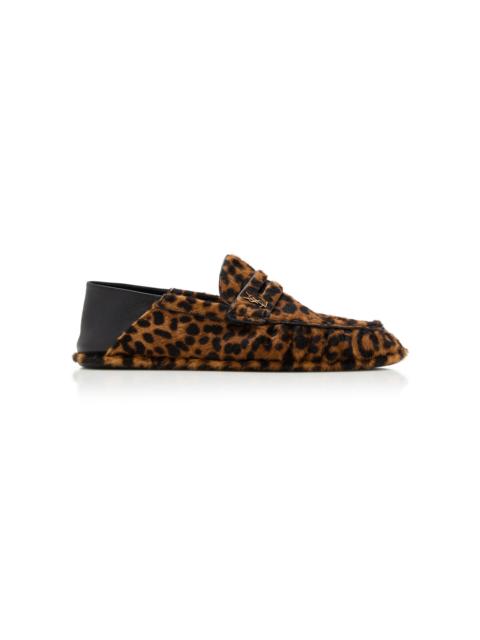 SAINT LAURENT Le Loafer Foldable Moccasins animal