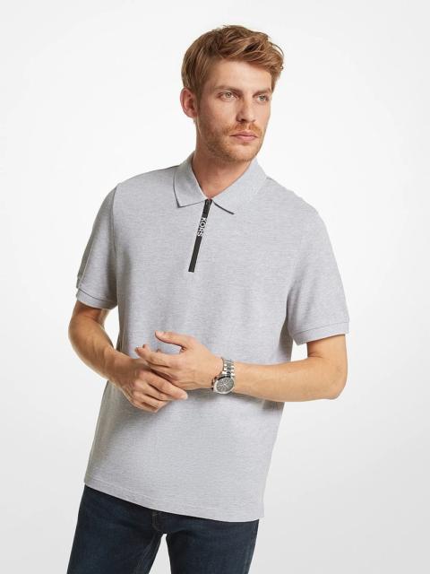 MICHAEL KORS Cotton Half-Zip Polo Shirt