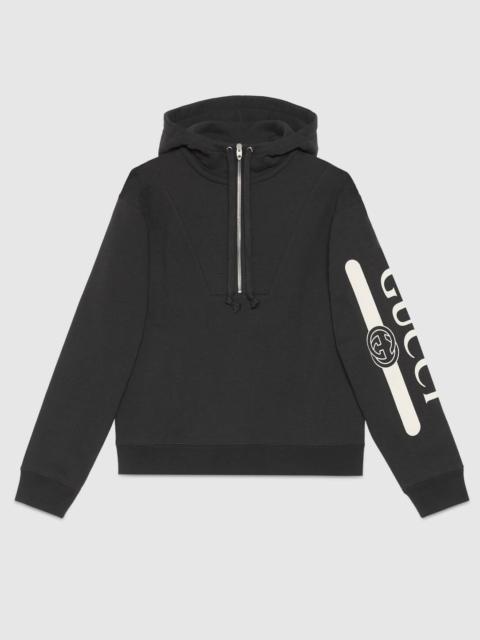 GUCCI Gucci logo print hooded sweatshirt