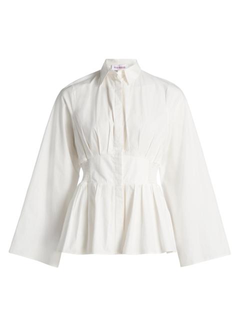ROSIE ASSOULIN Women's Boogie Woogie Bugle Boy Peplum Shirt - White