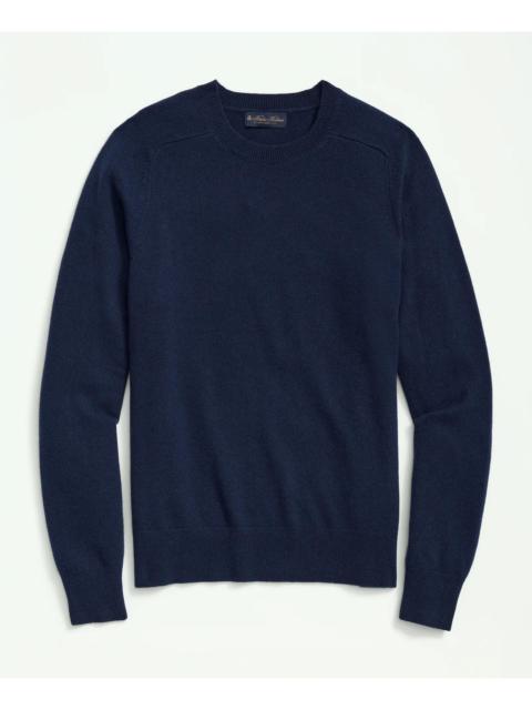 Brooks Brothers 3-Ply Cashmere Crewneck Saddle Shoulder Sweater