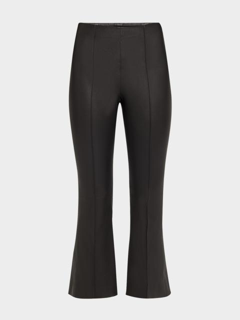 Vince Cropped Flare Leather Pants