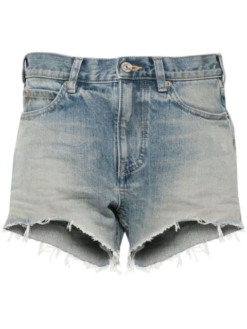 BALENCIAGA mid-rise mini denim shorts