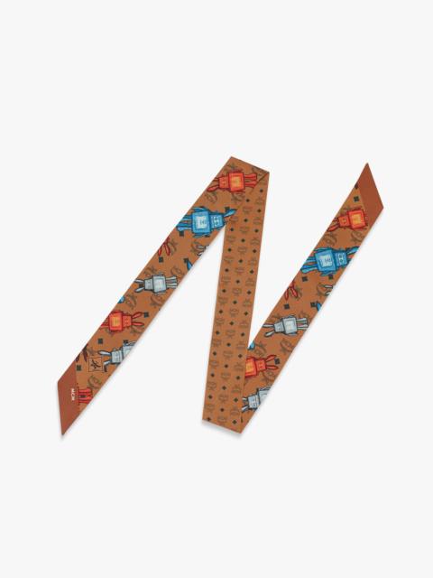 MCM Rabot Monogram Petite Scarf in Organic Silk