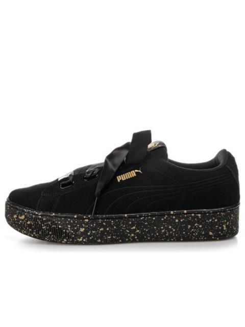 PUMA (WMNS) PUMA Vikky Platform Ribbon 'Black Gold' 366815-01