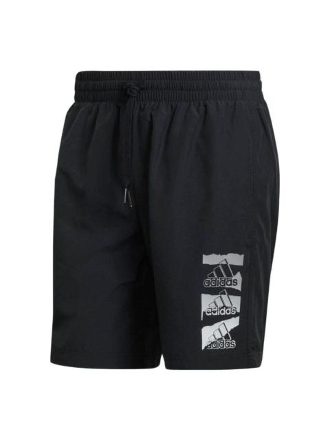 adidas Men's adidas Casual Sports Logo Woven Shorts Black HE1886