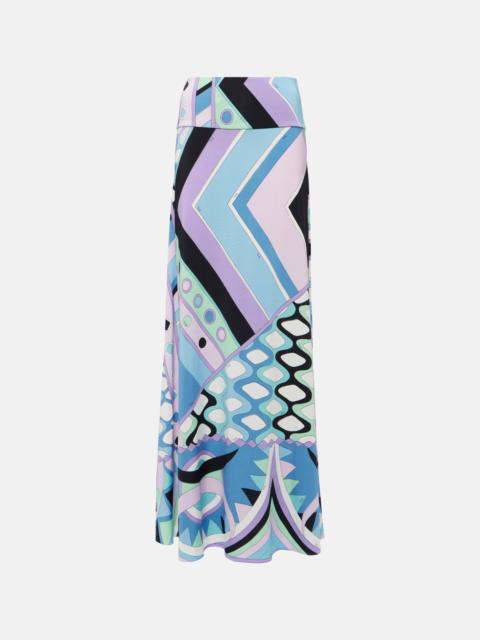 PUCCI Vivara-printed satin jersey maxi skirt