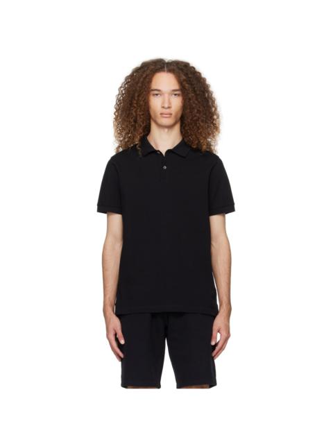 Black Two-Button Polo