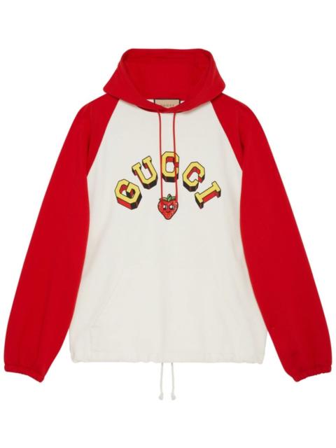 GUCCI logo-print cotton hoodie