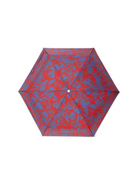 rose-print folding umbrella