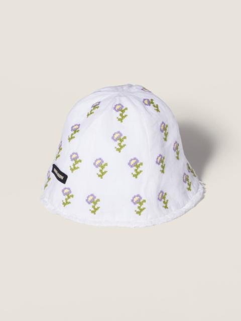 Miu Miu Embroidered beanie cap
