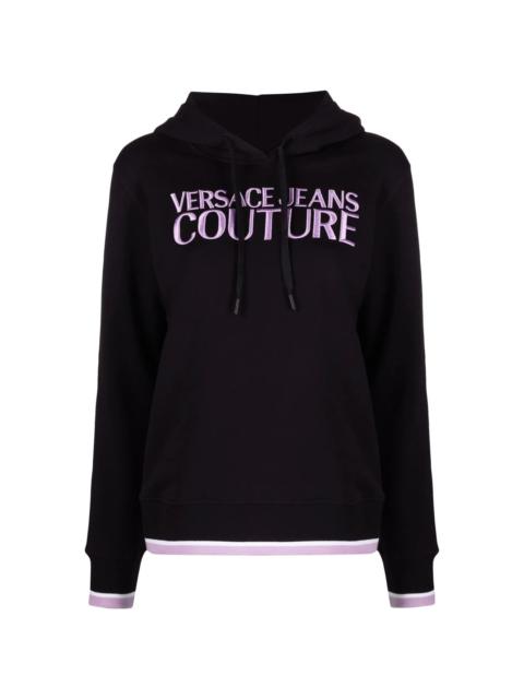 VERSACE JEANS COUTURE embroidered-logo drawstring hoodie