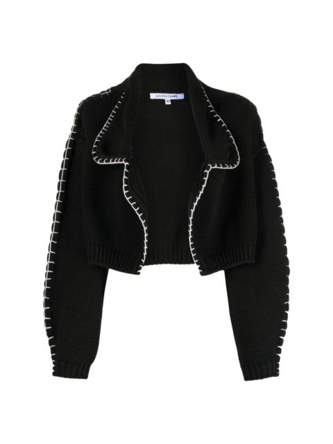 AISLING CAMPS chunky-ribbed stitch-trim cardigan