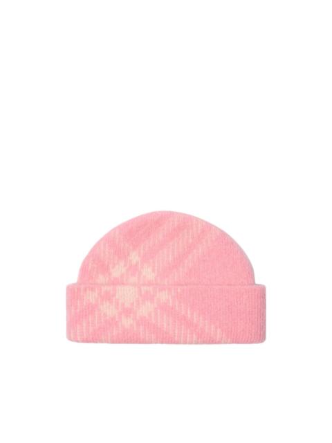 Burberry check-pattern beanie
