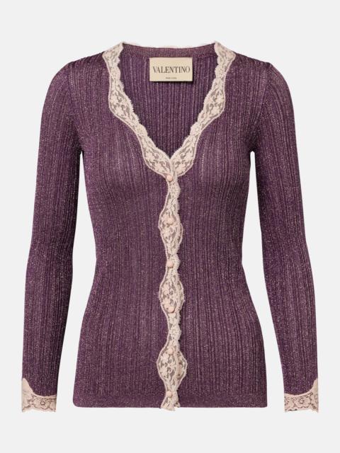 Valentino Lace-trimmed cardigan
