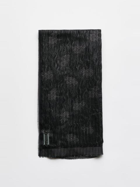 Our Legacy Ornate Scarf Black Alluring Cotton Jaquard