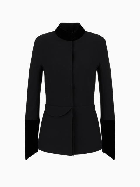 GIORGIO ARMANI Single-breasted silk-cady jacket