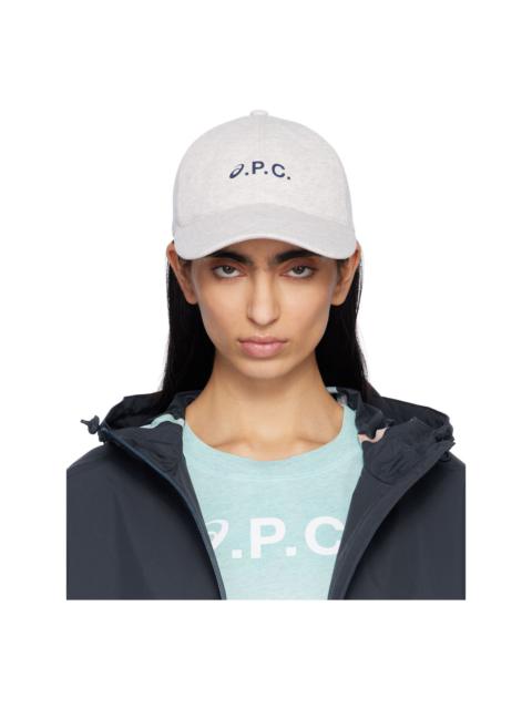 A.P.C. Gray ASICS Edition Charlie Baseball Cap