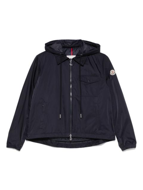 【MONCLER】VIZILLE JACKET Black Vizille Hooded Rain Jacket - Windbreakers & Raincoats