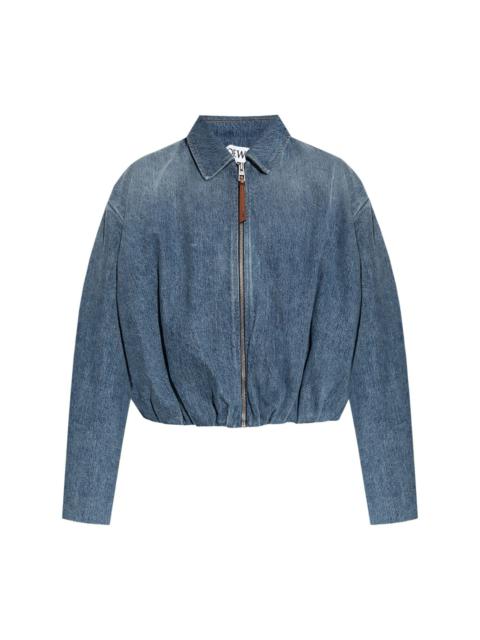 LOEWE＊Draped jacket コットン シルク ジャケット＊送料込 Draped jacket in cotton and silk Brown - LOEWE