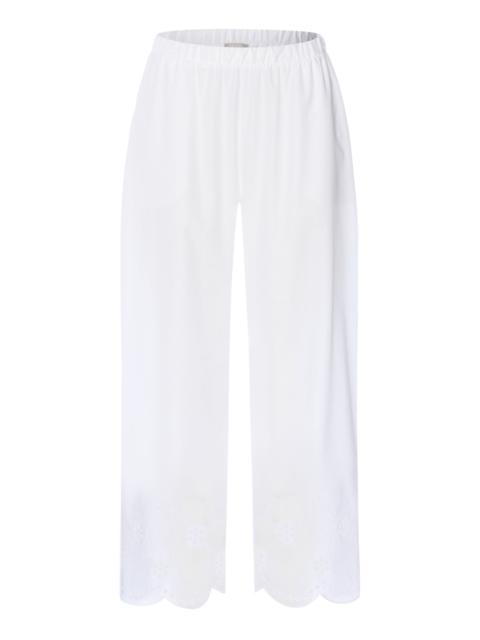 HANRO Lumi Scalloped Cotton Crop Pants