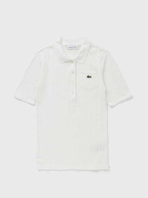 LACOSTE Slim Fit Pointelle Knit Polo Shirt