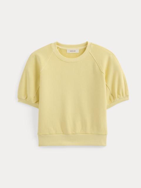 EVERLANE LIGHTWEIGHT TERRY BLOUSON SHORT-SLEEVE CREW