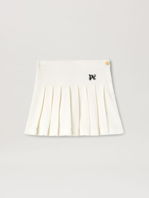 Monogram Pleated Skirt