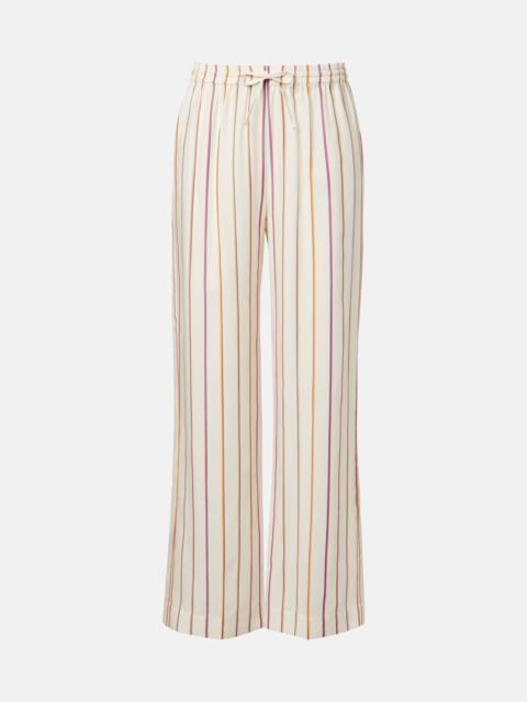 ASCENO Aria striped straight pants