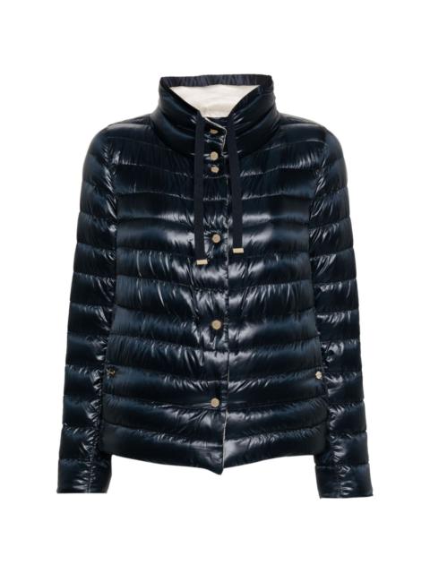 high-shine puffer jacket