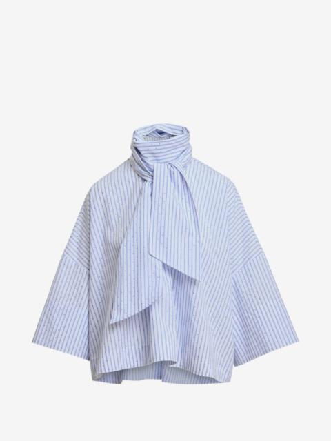 ESSENTIEL ANTWERP Kefir pussy-bow trumpet-sleeve blouse