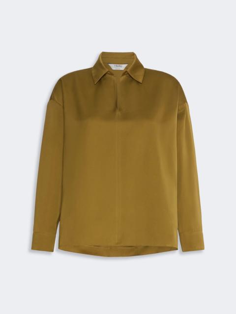 'S Max Mara CERTO Cotton-blend satin blouse - MUSTARD