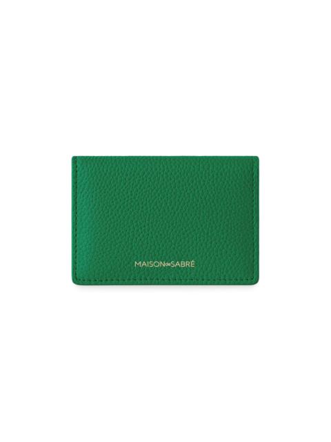 MAISON de SABRÉ Women's Leather Card Case - Emerald Green