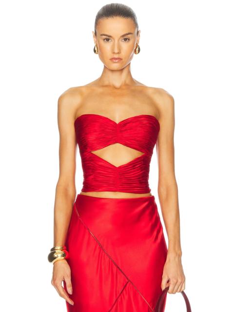 Alejandra Alonso Rojas Cut Out Bustier Top