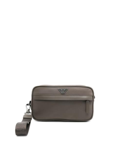 EMPORIO ARMANI logo strap wash bag
