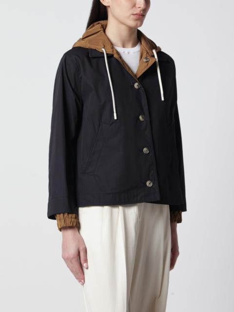 Herno Reversible Jacket Blue/Caramel in Cotton Gabardine