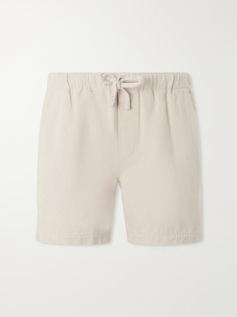 FRAME Straight-Leg Cotton-Canvas Drawstring Shorts