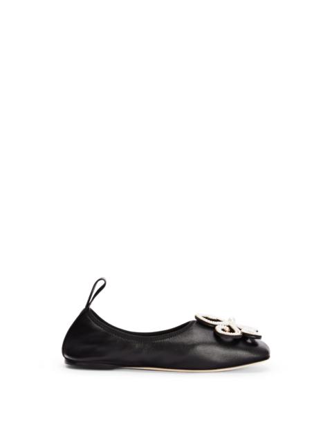 Loewe Flower brooch balerina in lambskin