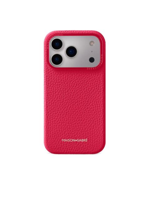 MAISON de SABRÉ logo-lettering leather iPhone 17 pro case
